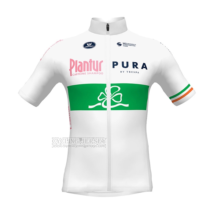 2022 Cycling Jersey Plantur Pura White Short Sleeve and Bib Short